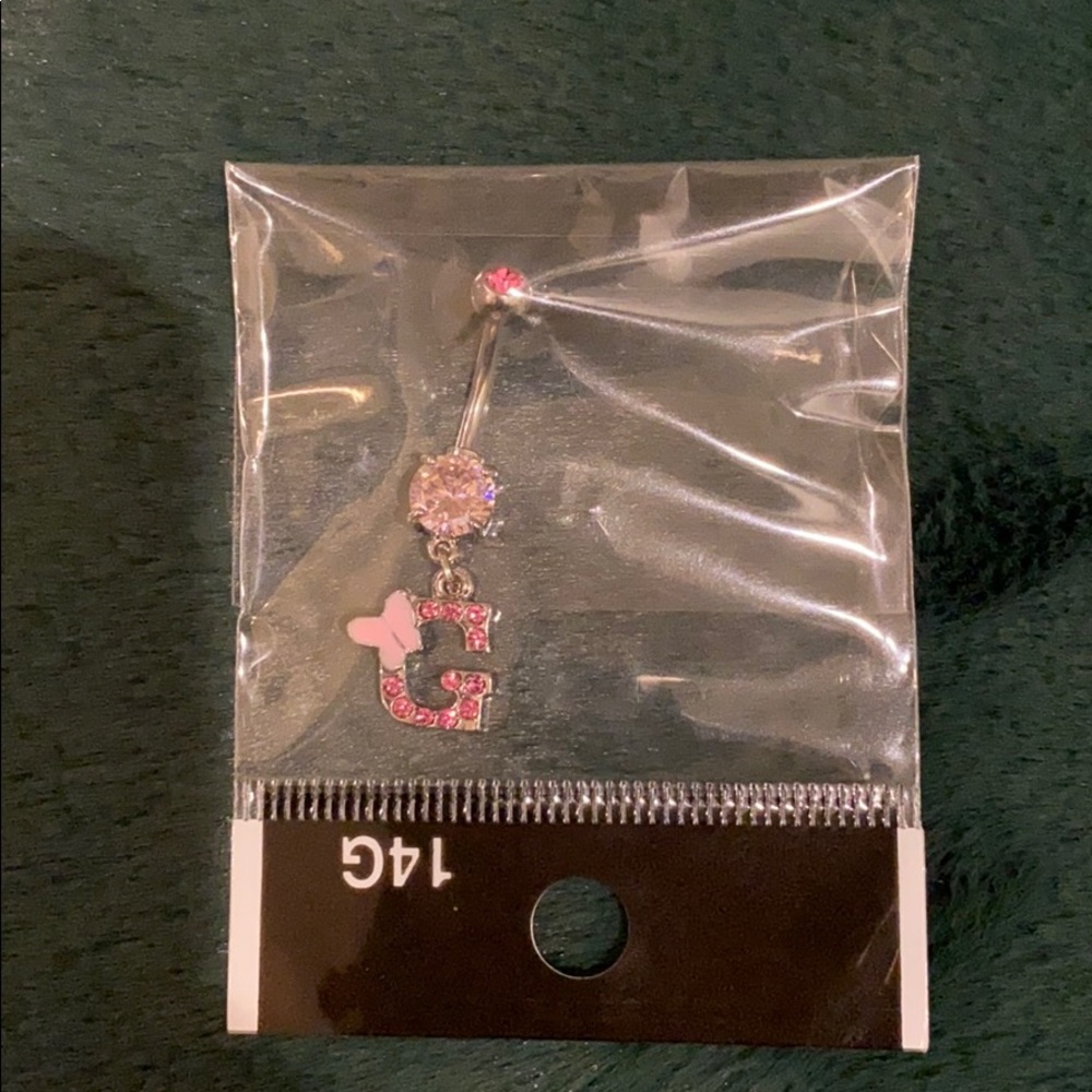 2/$15 14G “G” belly button navel ring